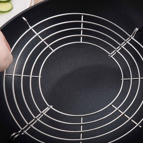 Etagere Wok - Acier Inoxydable - Pour Refroidissement Alimentaire - Convient Casseroles Pots Woks - 1 Piece (1/5)