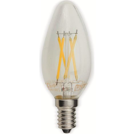 OPTONICA LED-Lampe 1471 Fil, E14, C35, EEK F, 4 W, 400 lm, 4500 K