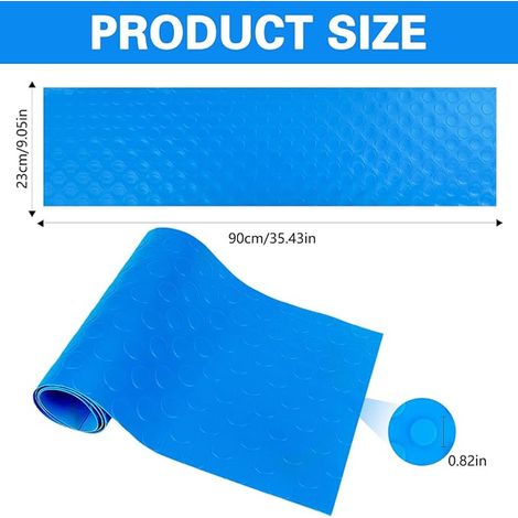 Pool Ladder Mat 23 x 90 cm, Pool Ladder Mat with Non-Slip Texture, Pool Stair Mat, Pool Stair Mat, Protective Mat for Above Ground and Inground Pool Ladder, Stairs, Steps (1/4)