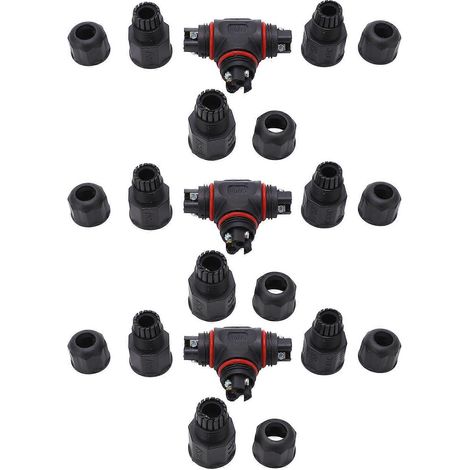 Boîtier de jonction 20243 voies, connecteur à 3 broches, joint d'étanchéité en silicone IP68, connecteur de câble circulaire pour éclairage extérieur LED (1/5)