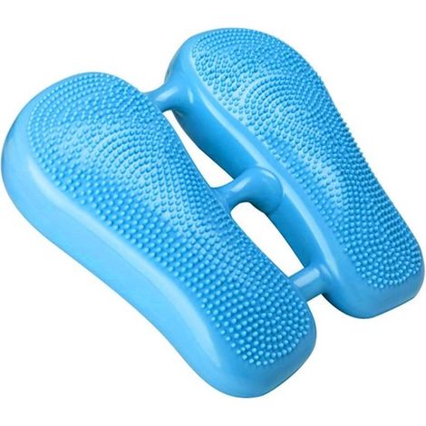 Stepper gonflable - Appareil de massage des pieds - Yoga - Fitness - Pédale antidérapante - Perte de poids pour femmes - 33 x 37 x 7 cm - Bleu (1/5)