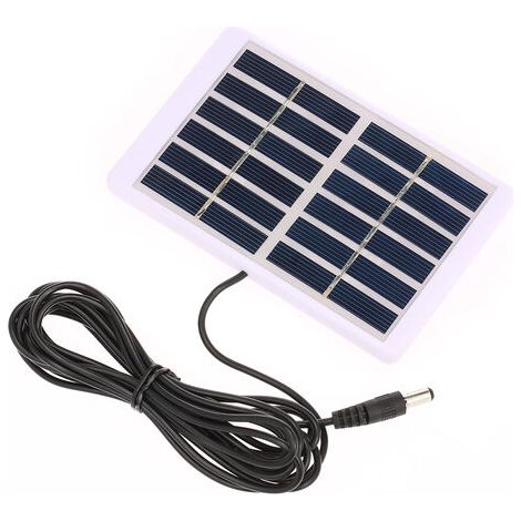 Panneau Solaire Polycristallin 6V 1.2W - Cadre Abs Et Interface Dc - Pour Éclairage Jardin Et Pompe Fontaine - 1 Pièce (1/5)