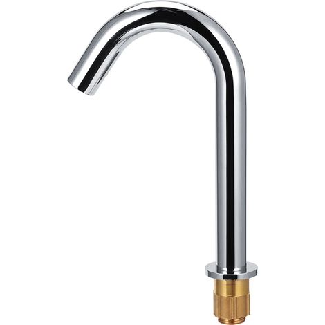 Grifo automático de agua fría y caliente con sensor infrarrojo de 1/2 pulgada, altura 23 cm. (1/5)
