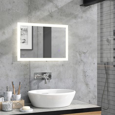 Badezimmerspiegel , Weiß, 60 x 40 cm, Vicco