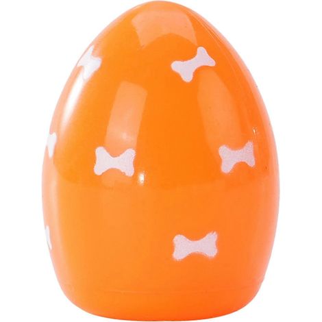 TPR Egg chien jouet à macher – avec Squeaker – pour petits moyens Breed dentition interactif – Orange foncé (1/5)