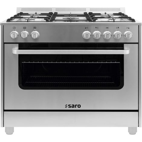 Cuisinière gaz - 5 feux - Four électrique 115L - Grill 1.8 kW - TS95C61LX - Saro