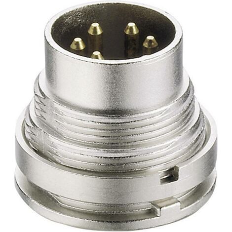 Connecteur rond DIN embase mâle verticale Lumberg SGV 50 Nombre de pôles: 5 argent 1 pc(s) D25458 (1/3)