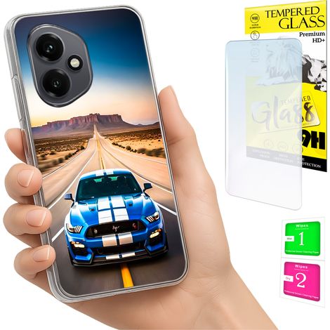 Funda para Honor X7d / 400 Smart Photo Cover Case Back Case + cristal 9H (1/5)