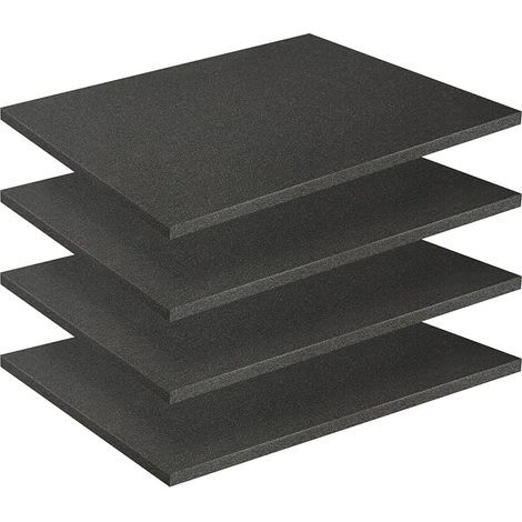 Feuille de mousse de polyuréthane pour boîte à outils, valise, rangement d'appareil photo, système de rangement à faire soi-même (4, 40 x 30 x 1 cm) (1/5)