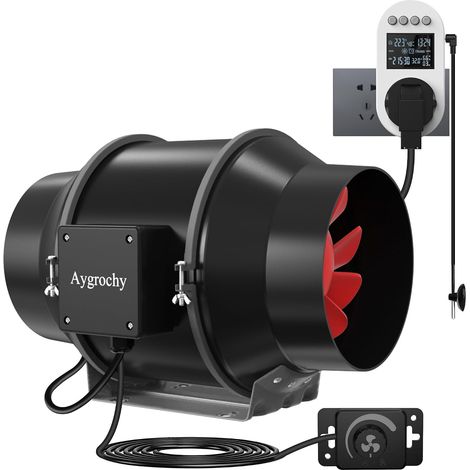 Extracteur d'Air 150mm,prise intelligente avec capteur d'humidité (1/5)