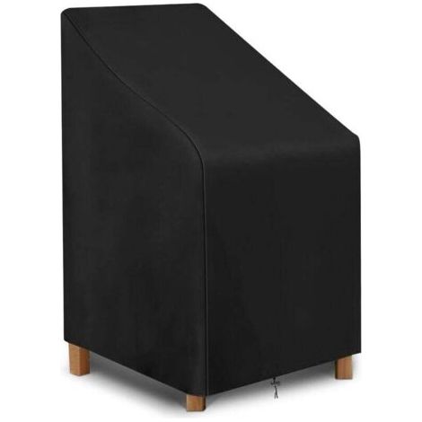 Pair Gartenstuhl-Überzug, Schutzhülle für stapelbare Stühle, wasserdichter Outdoor-Stuhlüberzug aus Oxford-Gewebe (64 x 64 x 120 cm)