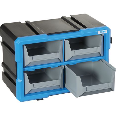 Modularer Schubladenschrank mit 4 Tabletts fuer Werkstatt Fervi c086/04t