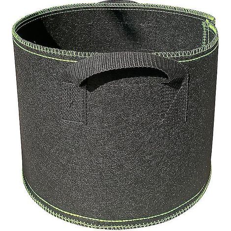Set mit 5 Tomatenpflanzsäcken à 5 Gallonen, atmungsaktive Vliesstofftöpfe mit Griffen, schwarz Lh-1-- (1/5)