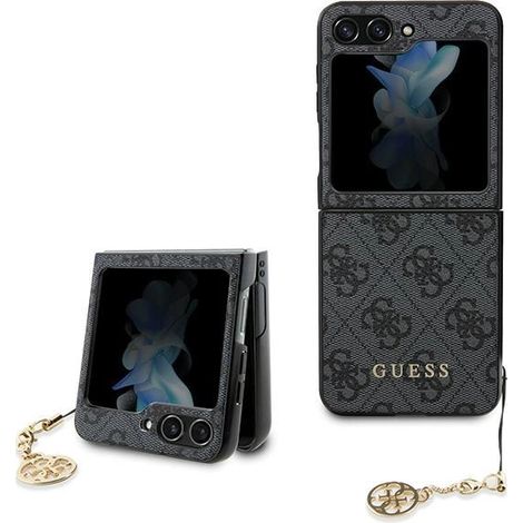 Estuche rígido Guess GUHCZF5GF4GGR F731 Z Flip5 gris/gris, colección Charms 4G (1/5)