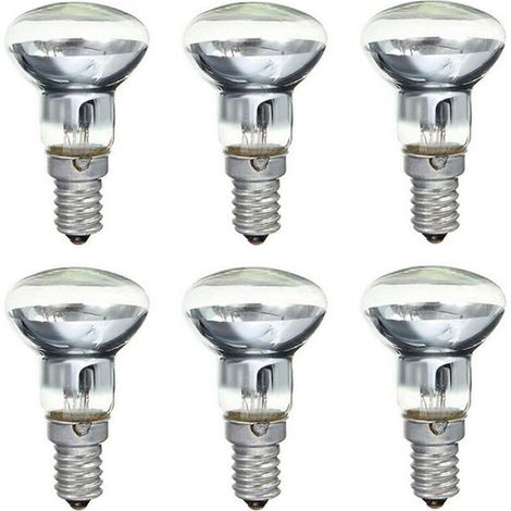 Ersatz-Lava-Lampe E14 R39 30W Spot-Schraubbirne, klare Reflektor-Spot-Lampen, Lava-Glühbirnen, 6 Stück, transparent (1/5)