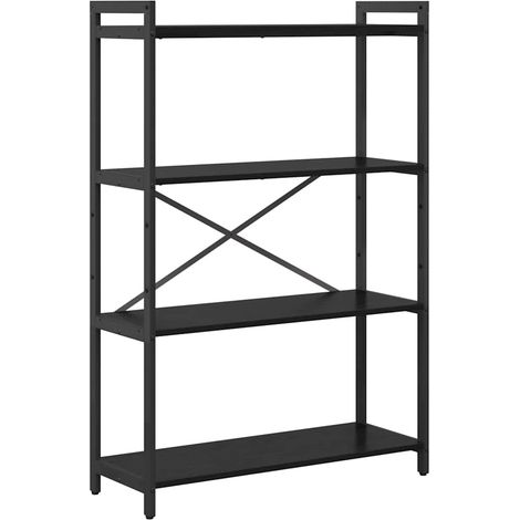 Maison Exclusive - Bücherregal Schwarz Eichen-Optik 80 x 30 x 120