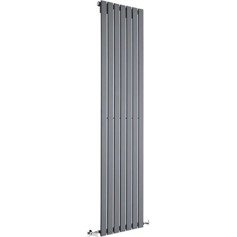 Milano Alpha Anthracite Vertical Column Single Flat Panel Radiator - 1780mm x 490mm (1/5)