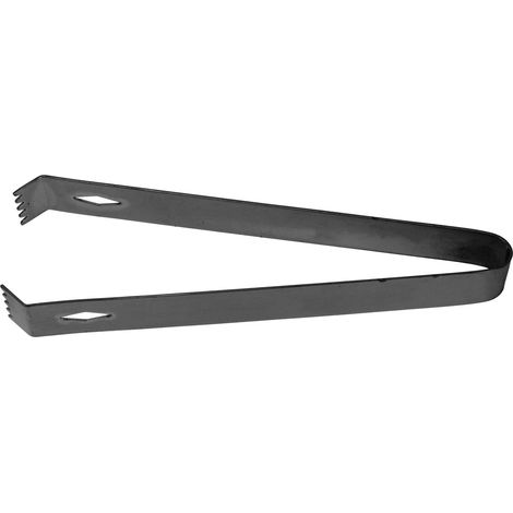 Pince à glaçons en acier inoxydable noir pour bar - Forme losange épaisse (1/5)