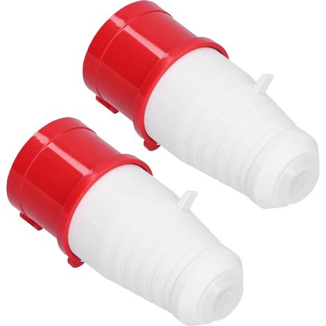 2 prises industrielles à 4 broches, connecteur circulaire étanche triphasé, 3P+T, IP44, 380V/415V, 16A.