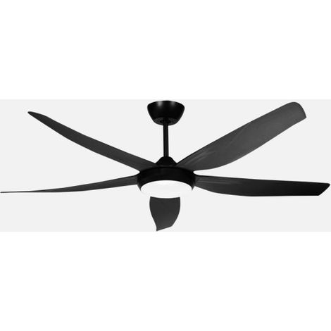 Ventilador DC Altea ABRILA Negro 142 cm, 24W, 5 Aspas, 6 Velocidades, Luz LED 2880 lm, Control Remoto, Memoria y Temporizador