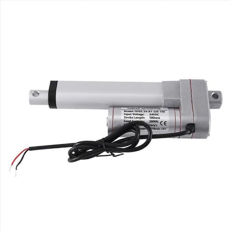Vérin électrique 24V DC moteur tige hydraulique compacte argent blanc (1/5)
