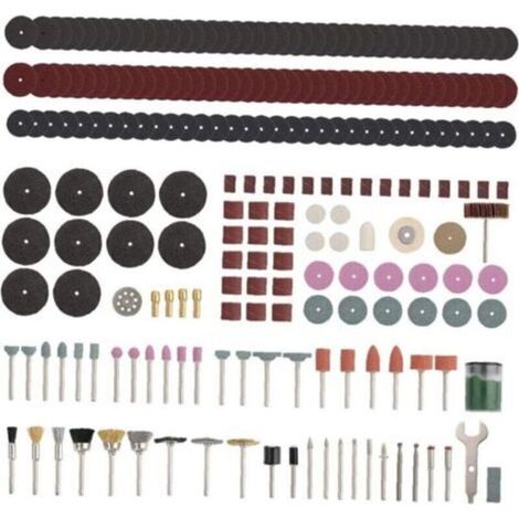 Kit multifonctionnel de 225 accessoires pour ponceuse rotative électrique – Meuleuses, polisseuses et perceuses pour bricolage, rénovation et entretien à domicile