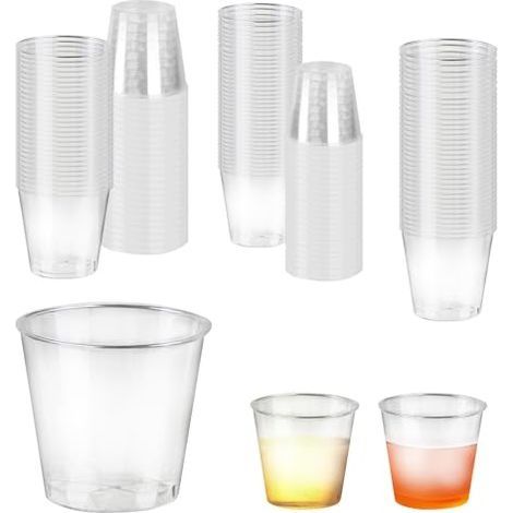 200 Pcs 30ML Verre a Shot, Verrine Plastique Aperitif, Gobelet Verrines Plastiques Réutilisable, Verres à Shot, Verres à Liqueur Transparent pour Mojito Cocktail Dessert Fêtes Mariages (1/5)