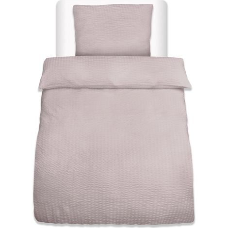Beautissu Seersucker Bettwäsche Meline (2tlg.)	Taupe, 200x135 cm