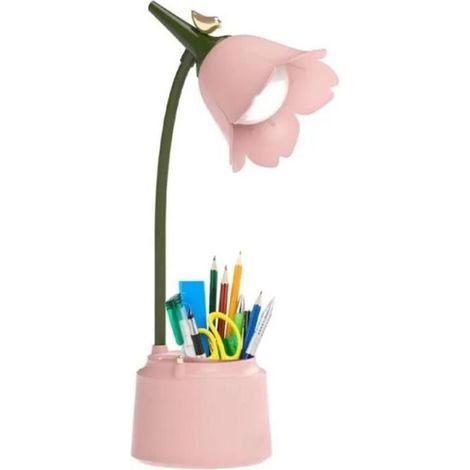 [JAMAIS UTILISÉ] Lampe de Bureau Enfant, Lampe de Bureau LED, Lampe de Bureau Fille, USB Rechargeable Capteur Tactile, danniversaire (Rose) (1/4)