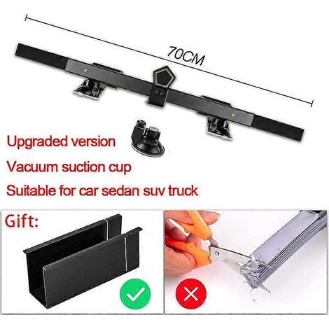 Pare-soleil rétractable pour pare-brise de voiture avec ventouses, protection solaire UV, pliable, 1 jeu de 70 cm (1/5)