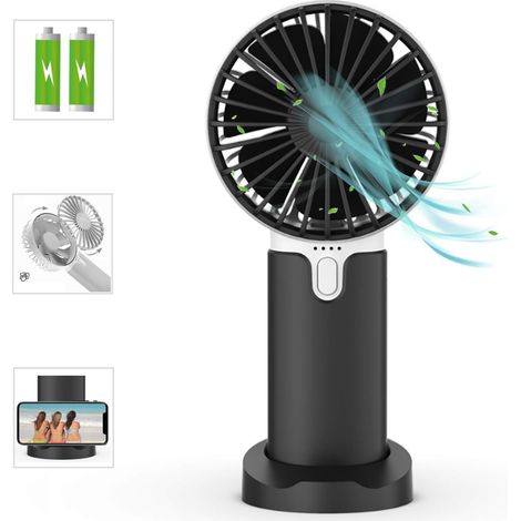 1 Mini ventilateur portable portable portable USB ventilateur deBureau avecBatterie rechargeable 2400mah refroidissement extérieur ventilateur manuel ventilateur deBureau pour la maison, leBureau, le (1/5)