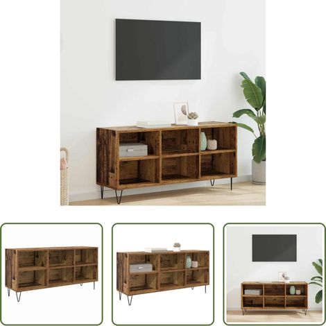 Meuble tv bois d'ingénierie - Meuble TV Bois Ancien 103,5 x 30 x 50 cm Bois d'ingénierie (1/5)