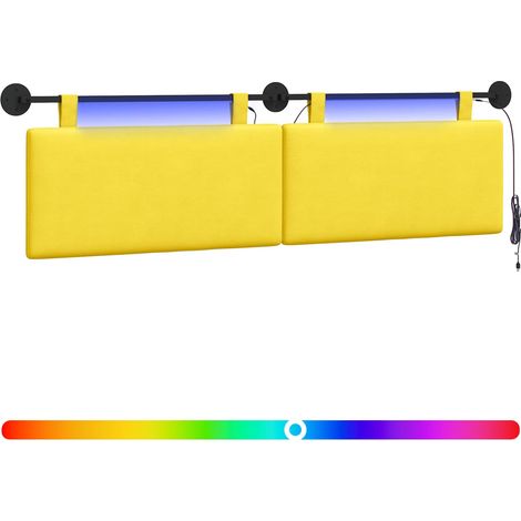 Maison Exclusive - Testiera sospesa Giallo Chiaro Tessuto in Cords (1/5)