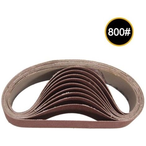 BUNTHAUS Lot de 10 bandes abrasives 30 x 330 mm, grain 800, pour ponceuses rotatives