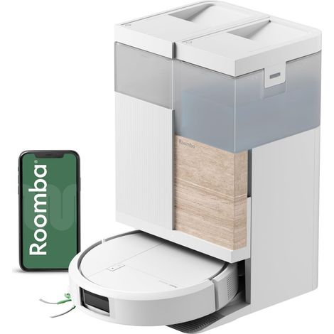 Robot aspirateur 2en1 + base AutoWash, Navigation IA LiDAR (1/5)