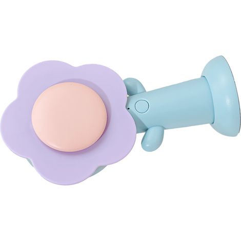 Mini ventilateur portable en forme de fleur, puissant et rechargeable par USB, idéal pour la maison, le bureau ou les voyages (bleu).