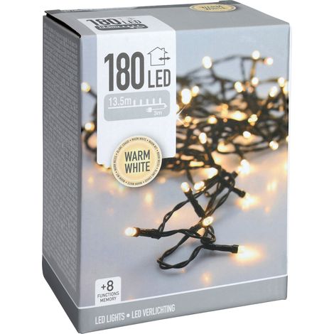 Außen-LED-Lichterkette 180 LEDs Warmweiß. 16,5 m (1/2)