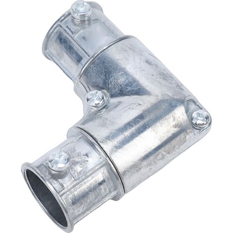Connecteur de conduit EMT 3/4 po, coude de traction d'angle intérieur, raccord à 90 degrés avec capuchon métallique. (1/5)