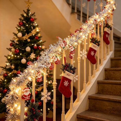 Guirlande Lumineuse de Noël 3 m, 30 LED Multicolores à Piles, Décoration Festive pour Fenêtre, Balcon, Chambre et Fête (1/5)