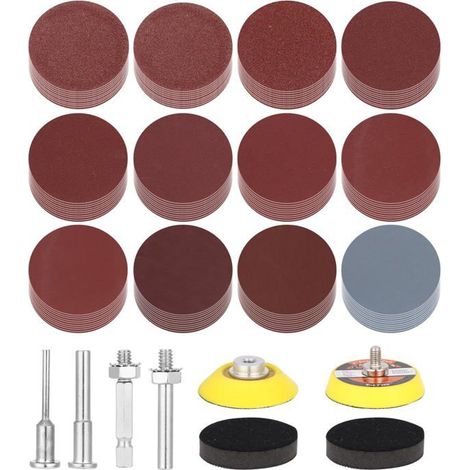 240 Pièces Disques De Ponçage 50Mm Disques Abrasifs Grain 20X60 80 100 180 240 400 600 800 1000 1200 2000 3000,2 Tampon De P[BI15] (1/5)
