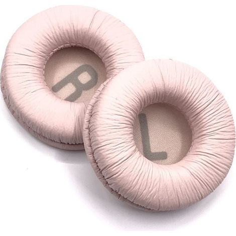 Se adapta a los auriculares JBL T450, T500, T510, T520, Tune600BT y 660NC: cubierta de cuero prensado transpirable, forro de almohadilla de espuma de alta densidad, rosa grueso (con cierre). (1/3)