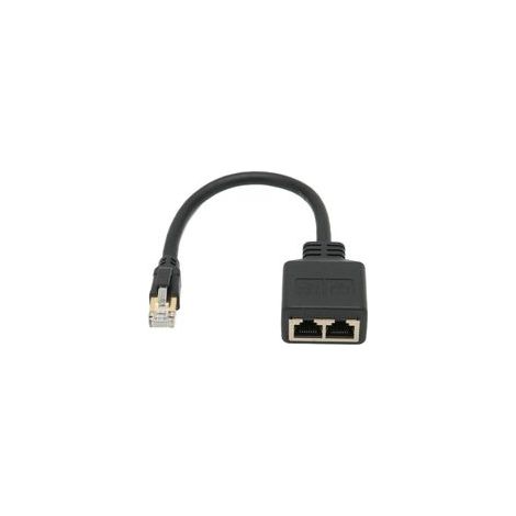 Câble Répartiteur Ethernet RJ45, Adaptateur Répartiteur RJ45 Mâle à 2 Femelles, Câble Adaptateur de Commutateur Ethernet RJ45 Professionnel pour Connecteur de Prise Ethernet de Bureau à Domicil