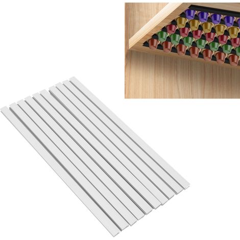Porte-capsules de café mural peu encombrant, sans perçage, blanc. (1/5)