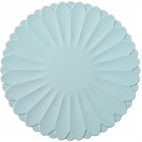 Hitzebeständiger Silikon-Untersetzer mit rutschfester Oberfläche für Küche und Tisch (Meereshimmelblau, Durchmesser: 18 cm / 7,09 Zoll (ca.))