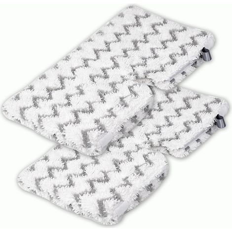 Ortviai Lot de 2 chiffons microfibre lavables pour balai vapeur – 33,5 x 18,5 cm, gris, compatible Shark S3500/S3501