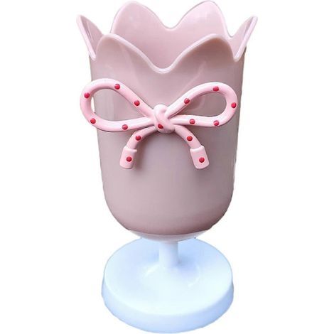 Organiseur de bureau pour étudiants – Design en forme de tulipe et robuste – pour fournitures scolaires (Rose B) (1/5)