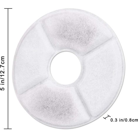 2 Filtri per dispenser d'acqua per animali domestici, filtro in cotone a carbone attivo (1/4)