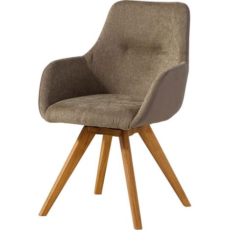 Drehstuhl Wildeiche 56x60x87 taupe TACOMA 12