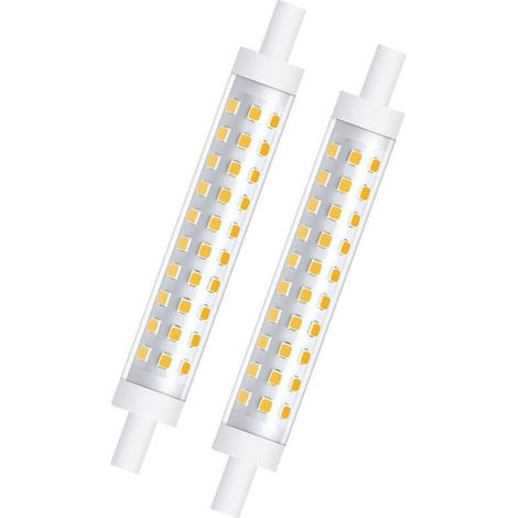 118mm R7s 10W Dimmable LED Bulb Warm White 3000K, 100W Halogen Equivalent, Double-Ended Linear Reflector for Garden, Public Spaces, Corridor, Street Lamp, Floodlight [Energy Class A++] (1/5)