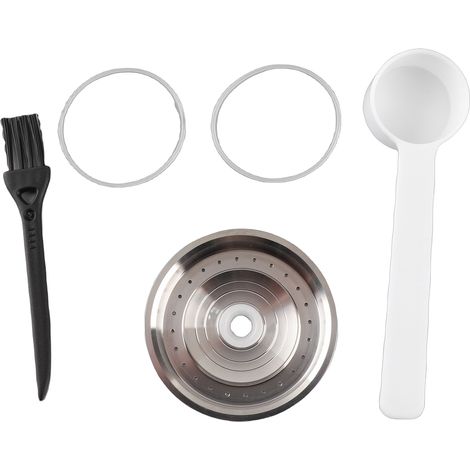 Couvercle de capsule à café en acier inoxydable 304 antirouille, réutilisable et rechargeable. (1/5)